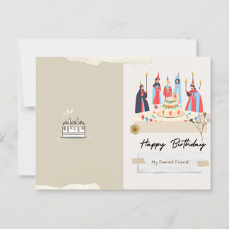 Postal Cartão de aniversário medieval