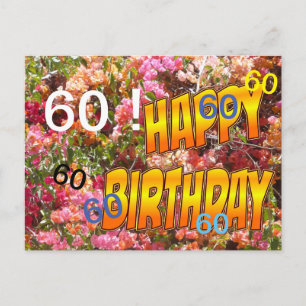 Postal Cartão de Aniversário Modelo Idade Bougainvillea