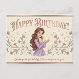 Postal Cartão de Aniversário Momentos Graciosos para Mulh