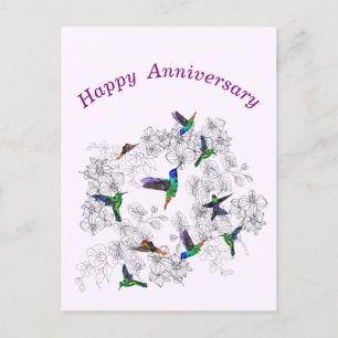 Postal Cartão de Aniversário para Aves Voadoras