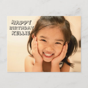 Postal Cartão de Aniversário para Ela foto especial linda