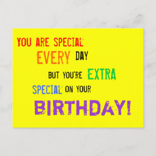 Postal Cartão de aniversário para pessoas especiais