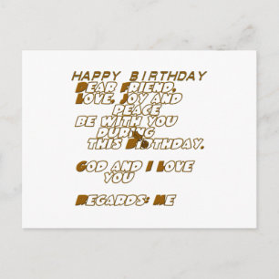 Postal Cartão de aniversário para um amigo cristão