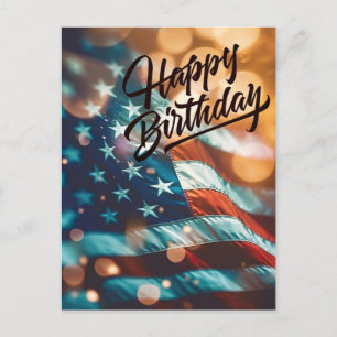 Postal Cartão de Aniversário Patriótico