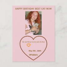 Cartão de aniversário personalizado com foto da ma