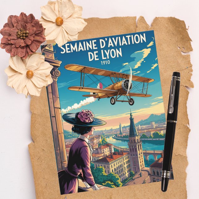 Postal Cartão de Aniversário Semaine d'Aviation de Lyon V (Criador carregado)