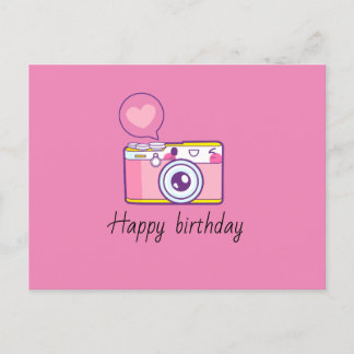 Postal Cartão de aniversário simples e fofo
