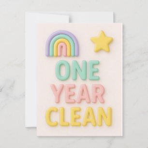 Postal Cartão de aniversário sóbrio de um ano, da BNA