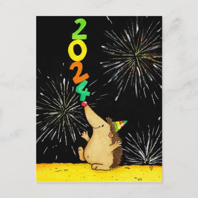 Postal Cartão de Ano Novo 2024 (Frente)