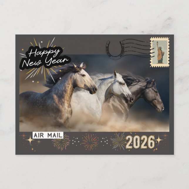 Postal Cartão de Ano Novo 2026 (Frente)