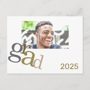 Postal Cartão de Anúncio de Foto de Formando 2025
