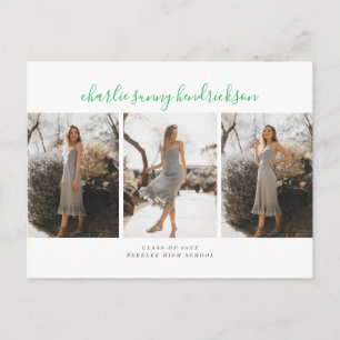 Postal Cartão de Anúncio de Graduação Triad