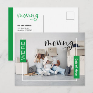 Postal Cartão de Anúncio de Movimentação de Fotos Persona