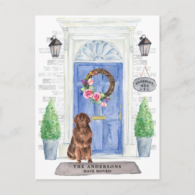 Postal Cartão de Anúncio de Mudança de Newfoundland (Frente)