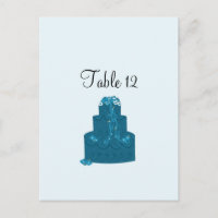 Cartão de Assento da Mesa do Bolo de Casamento Tur