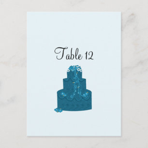 Postal Cartão de Assento da Mesa do Bolo de Casamento Tur