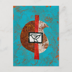 Postal Cartão de Ave em uma Caminhada