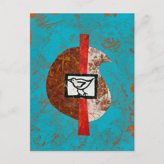 Postal Cartão de Ave em uma Caminhada (Frente)