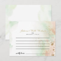 Cartão de Aviso de Casamento Confetti Dourado de A