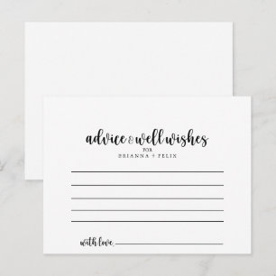 Postal Cartão de Aviso de Casamento de Caligrafia Minimal
