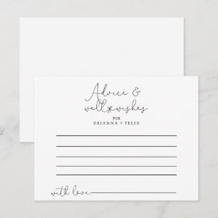 Postal Cartão de Aviso de Casamento de Caligrafia Simple