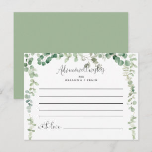 Postal Cartão de Aviso de Casamento Eucalyptus Verde Min