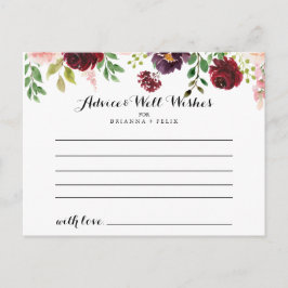 Postal Cartão de Aviso de Casamento Floral de Primavera R