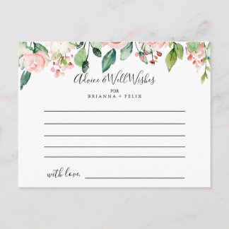 Postal Cartão de Aviso de Casamento Floral do Elegant Dac