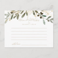 Cartão de Aviso do Casamento outono Dourado Greene