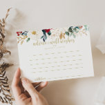 Postal Cartão de Aviso Floral Clássico Dourado<br><div class="desc">Este clássico cartão de conselho floral de ouro é perfeito para um casamento rústico. A design apresenta a cor-de-água, flores brancas, borrifadas e douradas e bagas com folhagem verde dispostas em buquês elegantes. Estas cartas são perfeitas para um casamento, chá de panela, chá de fraldas, festa de formatura e muito...</div>