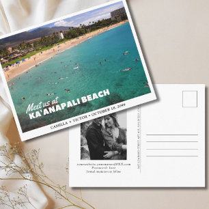 Postal Cartão de aviso prévio de casamento na Praia Ka'an