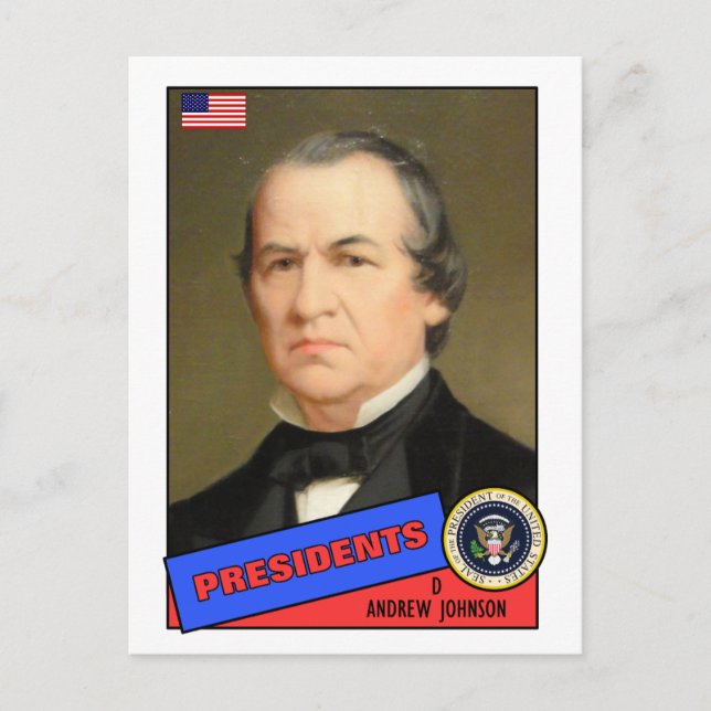Postal Cartão de basebol de Andrew Johnson (Frente)