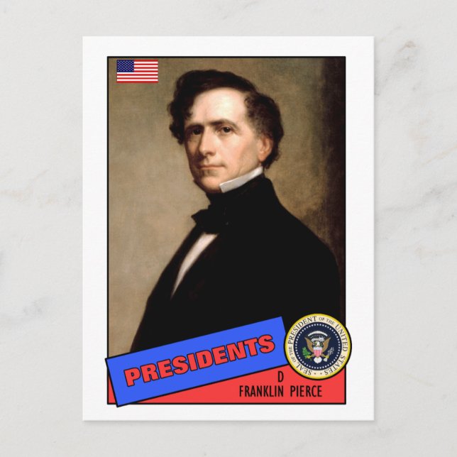 Postal Cartão de beisebol Franklin Pierce (Frente)