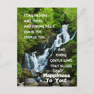 Postal Cartão de bênção irlandês de Ireland da cacho