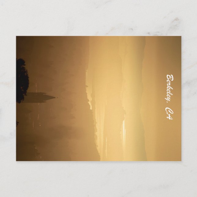 Postal Cartão de Berkeley -- Por do sol do pico do urso (Frente)