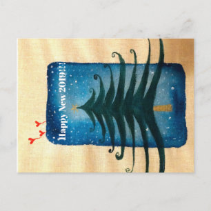 Postal Cartão de Boas Festas de Ano Novo