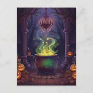 Postal Cartão de Boas Festas de Halloween Assustador