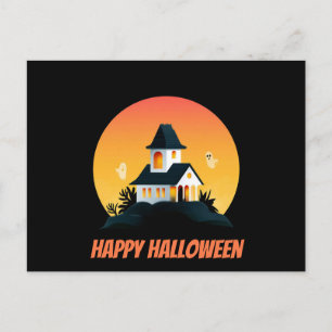 Postal Cartão de Boas Festas de Halloween Assustador