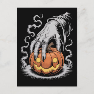 Postal Cartão de Boas Festas de Halloween Assustador