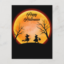 Postal Cartão de Boas Festas de Halloween Assustador
