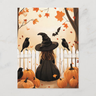 Postal Cartão de Boas Festas de Halloween Assustador