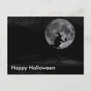 Postal Cartão de Boas Festas de Halloween Assustador