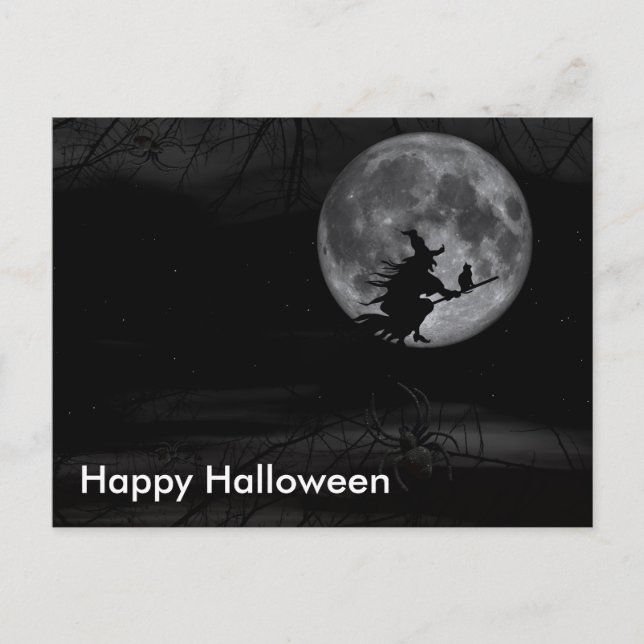Postal Cartão de Boas Festas de Halloween Assustador (Frente)