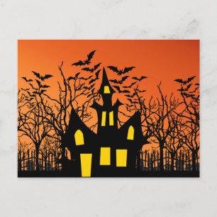 Postal Cartão de Boas Festas de Halloween Assustador