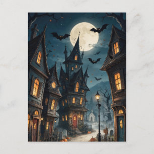 Postal Cartão de Boas Festas de Halloween Assustador