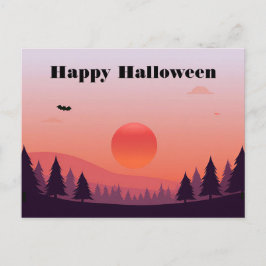 Postal Cartão de Boas Festas de Halloween Assustador