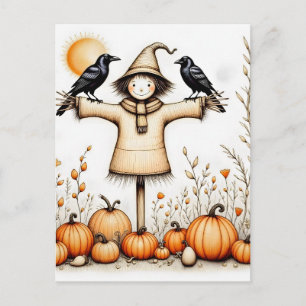 Postal Cartão de Boas Festas de Halloween Assustador