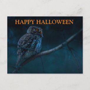 Postal Cartão de Boas Festas de Halloween Assustador com