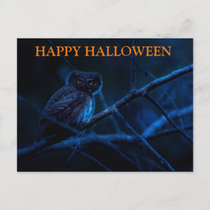 Postal Cartão de Boas Festas de Halloween Assustador com