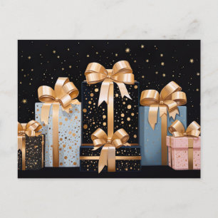 Postal Cartão de Boas Festas de Natal festivo e elegante